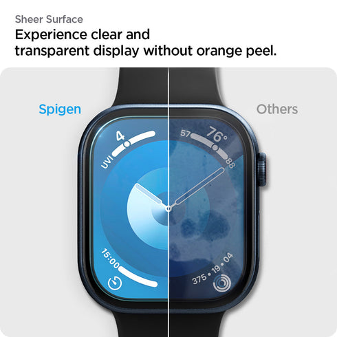 Spigen Apple Watch 11/10 Series Screen Protector – EliteShield EZ Fit (2 Pack)